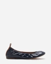 Lanvin Womens Navy Ballerina Patent-leather Pumps In Blue