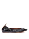 Lanvin Leather Ballerinas In Black