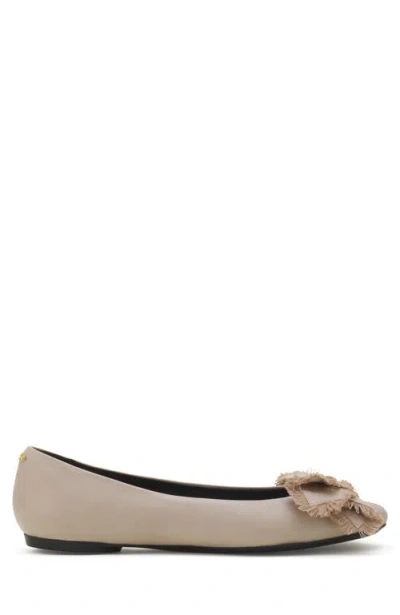 Lanvin The Bow Ballerina Flat In Neutral