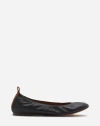 Lanvin Leather Ballerinas In Black
