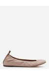 Lanvin The Leather Ballerina Flat In Beige