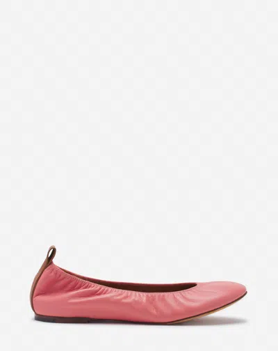 Lanvin The Leather Ballerina Flat For Women In Venus