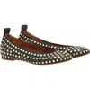 Lanvin La Ballerine En Cuir Avec Studs Pour Femme