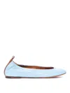 Lanvin Patent Leather Ballerina Flats In Blue