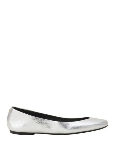 LANVIN LANVIN THE METALLIC LEATHER BALLERINA FLAT