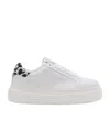 Lanvin Ddb0 Leather Platform Sneakers For Women In White