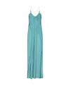 Lanvin Pleated Long Dress In Blue