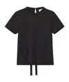 Lanvin Cotton T-shirt With Ribbon Detail In Black