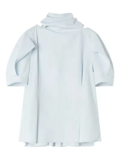 Lanvin Tie-detail Gathered Blouse In Blue