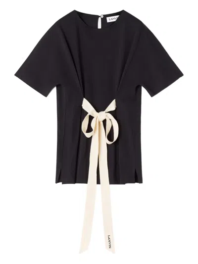 Lanvin Tie-detail Top In Black