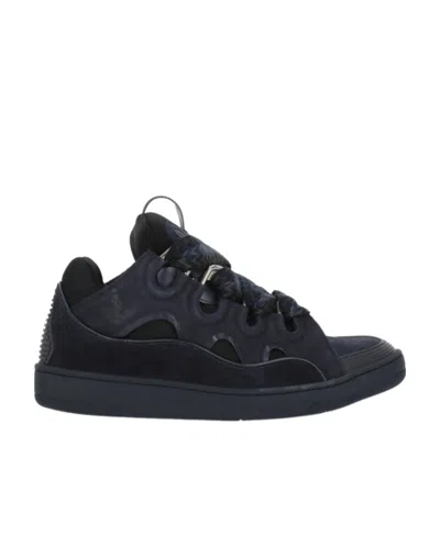 Lanvin Tie Low-top Sneakers In Black