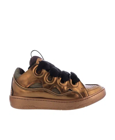 Lanvin Tie Low-top Sneakers In Black