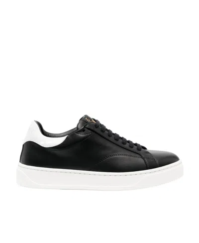 Lanvin Tie Low Upper Board Shoes In Black