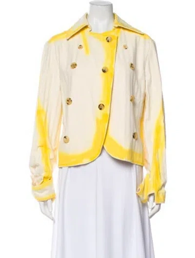 Pre-owned Lanvin Tie-dye Print Blazer In Neutral