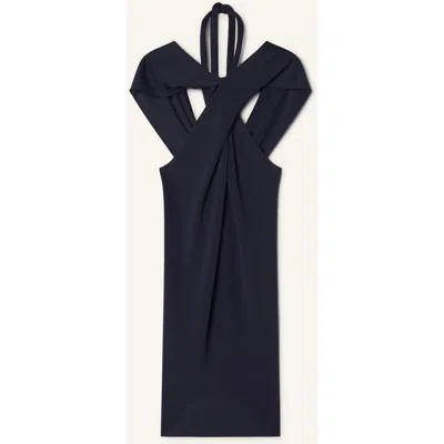 Lanvin Tie-neck Top In Viscose In Blue