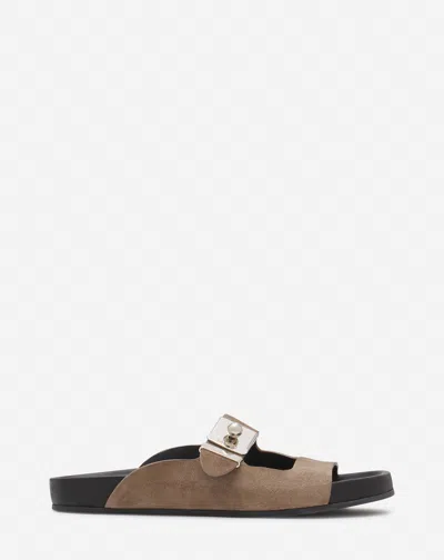 Lanvin Tinkle Suede Sandals For Women In Chocolate