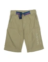 Lanvin Babies'  Toddler Boy Shorts & Bermuda Shorts Military Green Size 5 Cotton