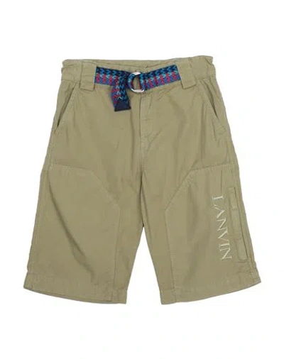 Lanvin Babies'  Toddler Boy Shorts & Bermuda Shorts Military Green Size 6 Cotton