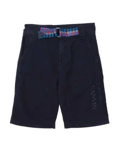 Lanvin Babies'  Toddler Boy Shorts & Bermuda Shorts Navy Blue Size 6 Cotton