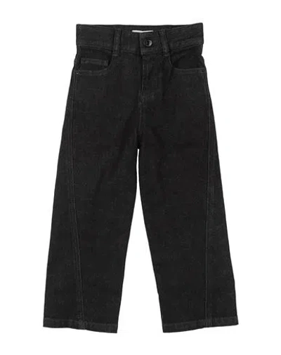 Lanvin Babies'  Toddler Girl Jeans Black Size 6 Cotton, Polyester, Elastane