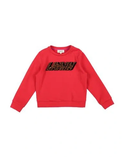 Lanvin Babies'  Toddler Girl Sweatshirt Red Size 4 Cotton, Polyester, Elastane