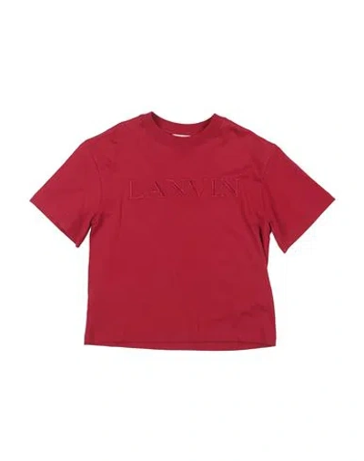 Lanvin Babies'  Toddler Girl T-shirt Brick Size 6 Cotton In Burgundy