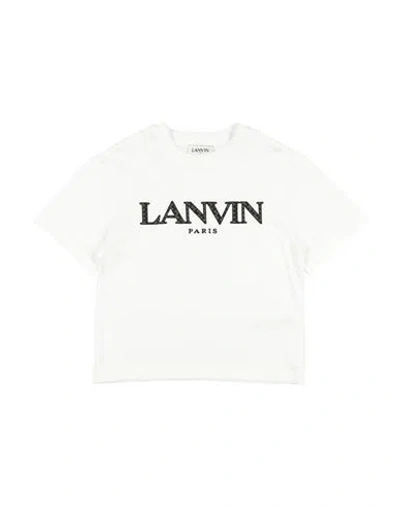 Lanvin Babies'  Toddler Girl T-shirt Off White Size 6 Cotton In Burgundy