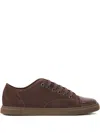 Lanvin Toe Cap Lace-up Sneakers In Brown