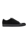 Lanvin Dbb1 Panelled Leather Low-top Sneakers In Black