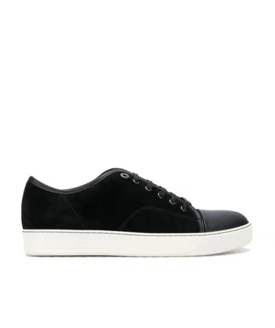LANVIN LANVIN ROUND TOE LACE-UP SNEAKERS
