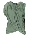 Lanvin Viscose And Silk Top In Green
