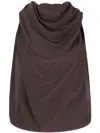 Lanvin Draped Sleeveless Silk Top