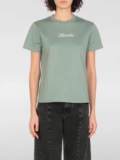 LANVIN T-SHIRT LANVIN WOMAN COLOR GREEN,G74891012