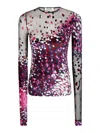 Lanvin Semi-sheer Long-sleeve Top In Blue
