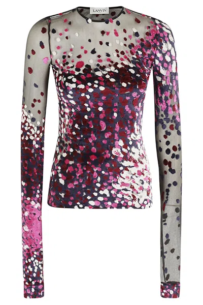 LANVIN TOP MANCHES LONGUES