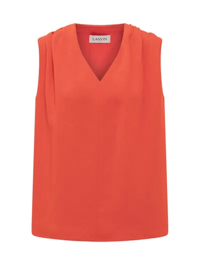 Lanvin Viscose And Silk Blouse In Red