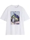 Lanvin Crew Neck Graphic Print Short Sleeves Vest In Optic White