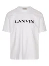 Lanvin Logo Embroidered Crewneck T-shirt In White
