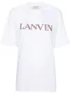 Lanvin White Oversized Embroidered Curb T-shirt In White