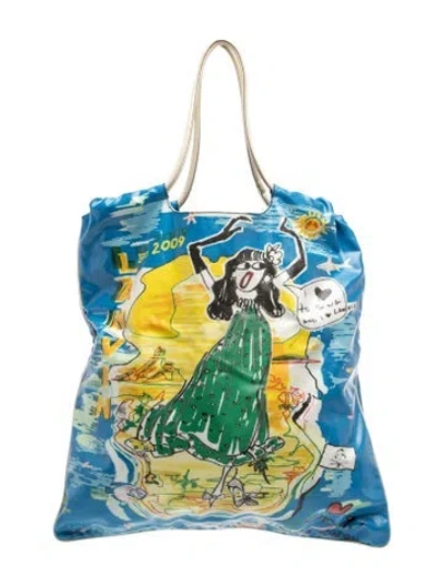 Pre-owned Lanvin Tote In Blue