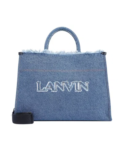 Lanvin Tote Handbag Handbag Mm With Strap In Denimbl