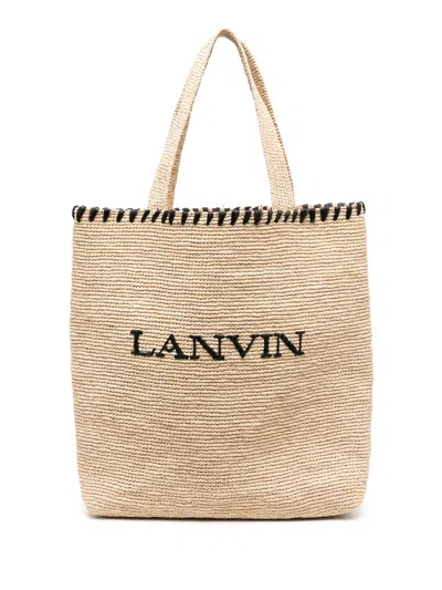 Lanvin Tote In Natural Black