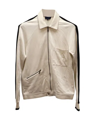 Lanvin Track Jacket In Beige Cotton In Gold