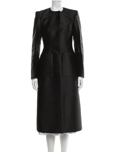 Pre-owned Lanvin Trench Coat In Black