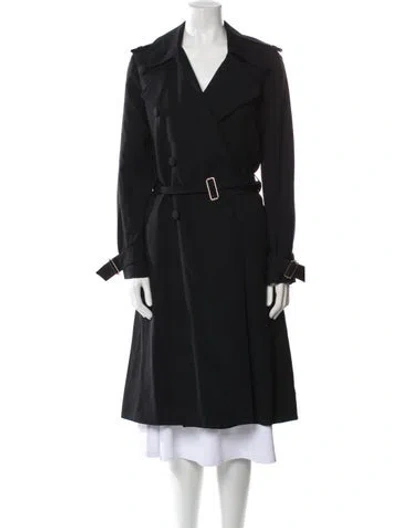 Pre-owned Lanvin Trench Coat In Black