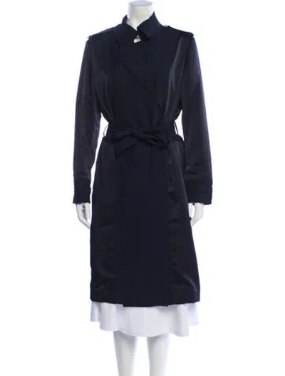 Pre-owned Lanvin Trench Coat In Blue