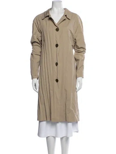 Pre-owned Lanvin Trench Coat In Brown