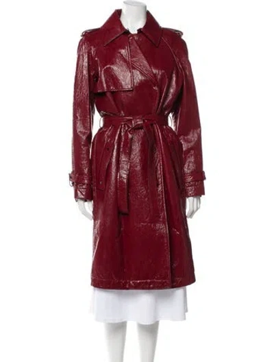 Pre-owned Lanvin Trench Coat In Red