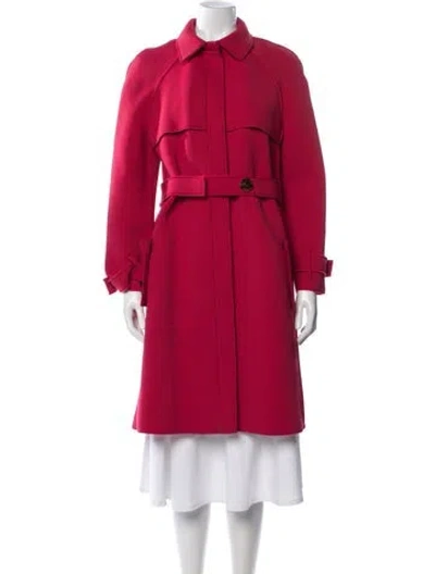 Pre-owned Lanvin Trench Coat In Red