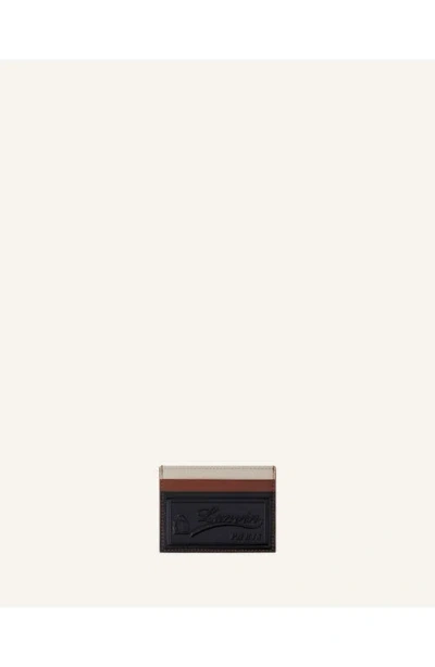 Lanvin Tricolor Leather Card Holder In Multi